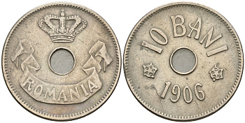 Румыния 10 бани 1906 Кароль I (1881-1914) KM 32 медно-никель 89-1412