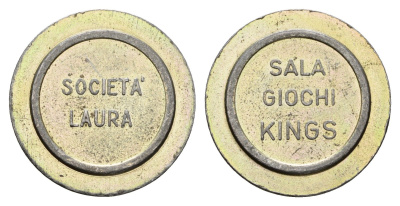Италия жетон для равлечений Sale Giochi диаметр 24 мм, вес 5,2 гр нержавеющая сталь 4670-755