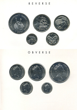 Новая Зеландия официальный набор из 5 монет 1989 XIV Игры Содружества наций    UNC  1-6-2-12