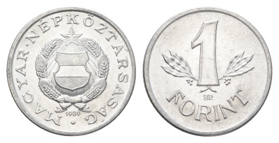 Венгрия 1 форинт 1989 BP KM 575 алюминий UNC 4668-431