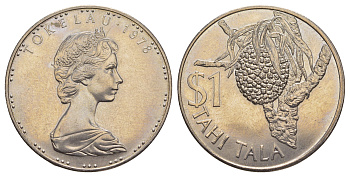 Токелау 1 доллар 1978 год-тип KM 1 медно-никель BU 5010-1213