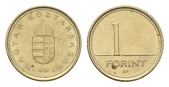 Венгрия 1 форинт 1993 KM 692 никель латунь 54-835