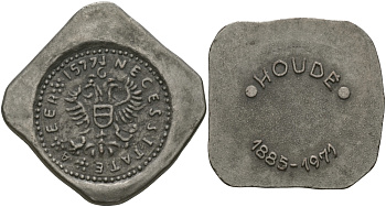 ЕВРОПА ЖЕТОН ND С ИЗОБРАЖЕНИЕМ СРЕДНЕВЕКОВОЙ МОНЕТЫ, КЛИПА белый металл 97-813