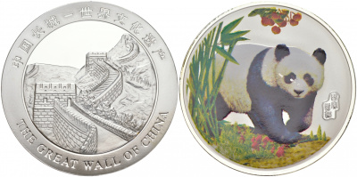 КИТАЙ МЕДАЛЬ ND ПАНДА, ЦВЕТНАЯ ЭМАЛЬ медно-никель PROOF M39-14