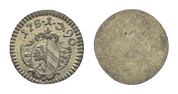 Нюрнберг 1 пфенниг 1790 KM 377 серебро UNC 1529-921