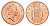 Великобритания 1 пенни 1992 Елизавета II (1952-2022) KM 935a, Spink 4391 (B4) сталь плакированная медью aUNC 4696-763