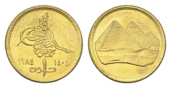 Египет 1 пиастр 1984 KM 553.1 алюминиевая бронза 4659-954