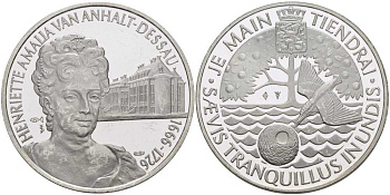 НИДЕРЛАНДЫ МЕДАЛЬ ND ГЕНРИЕТТА-АМАЛИЯ ПРИНЦЕССА АНХАЛЬТ-ДЕССАУ (1666-1726), ДИАМЕТР 38 ММ., ВЕС 25,08 ГР. серебро PROOF 1076-8-32