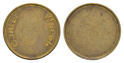 Европа жетон для автомойке диаметр 22 мм, вес 3,8 гр латунь 4656-452