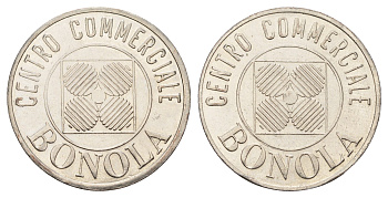 Италия, Милан медаль Centro Commerciale Bonola - торговый центр диаметр 30 мм, вес 8,7 гр нержавеющая сталь 4667-1045