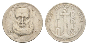 Бразилия 100 реалов 1936 Маркиз Тамандаре KM 536 медно-никель 4644-364