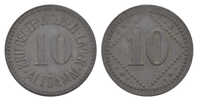 Альтдамм 10 пфеннигов ND Лагерь для военнопленных Men05 295.4, Men18 420.4 цинк 413-2434