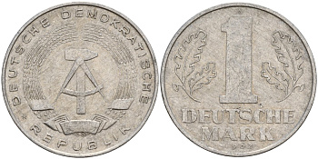 ГДР 1 марка 1962 A KM 13 алюминий 181-126