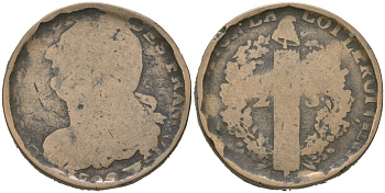 Франция 2 соля ND (1791-1793) Людовик XVI (1774-1792) 221-914