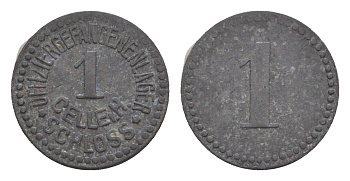 Целле 1 пфенниг ND жетон государственной тюрьмы Men05 4340.1, Men18 5511.1 цинк 413-6732