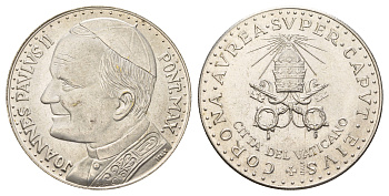 Ватикан медаль "Папский Престол" ND (1978) Иоанн Павел II, диаметр 35 мм, вес 16,1 гр медно-никель плакированный серебро 4667-1224