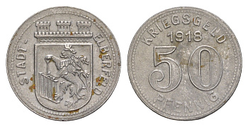 Эльберфельд 50 пфеннигов 1918 Funck 111.6, Men05 6413.7, Men18 8040.7 железо 4586-451