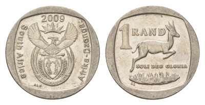 ЮАР 1 ранд 2009 KM 468 медь плакированная никелем 4627-542