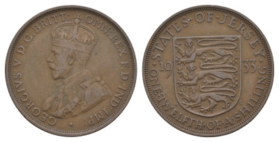 Джерси 1/12 шиллинга 1933 KM 16 бронза 4545-1021