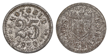 Эммерих 25 пфеннигов 1920 Funck 118.3, Men05 6537.3, Men18 8204.3 железо 4643-914