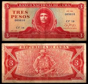 Куба 3 песо 1986 Че Гевара Pick 107 a бумага 6318-12-1-2