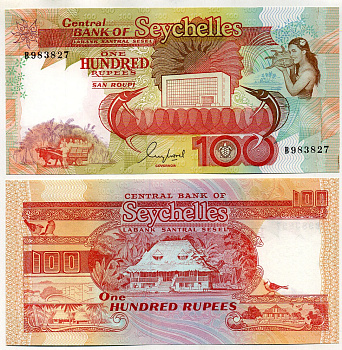 Сейшельские острова 100 рупий ND (1989) Pick 35 бумага UNC (пресс) 451-444-2