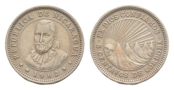 Никарагуа 5 сентаво 1962 KM 24.2 медно-никель 4640-953