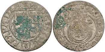 Польша 3 полкера (3 полторака - 1 крейцер) ND (1620-1627) Сигизмунд III Ваза (1587-1632) KM 41 серебро 4158-1156