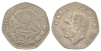 Мексика 10 песо 1976 Мигель Идальго-и-Костилья KM 477.1 медно-никель 4661-1135