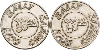 ЕВРОПА ЖЕТОН ИГРОВОЙ ND COIN BALLY CASINO белый металл 4544-744