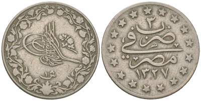 Египет 1 кирш 1909 KM 306 медно-никель 110-1255