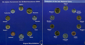 Европа набор из 10 монет ND разных стран Евросоюза    UNC  8-1-06-06