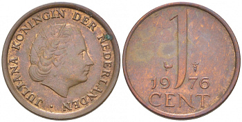 НИДЕРЛАНДЫ 1 ЦЕНТ 1976 KM 180 бронза 3457-1039