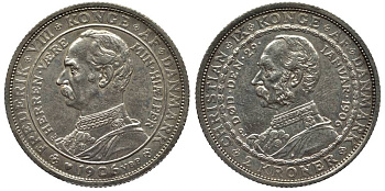Дания 2 кроны 1906 VBP; GJ, на смерть Кристиана IX и восшествию на престол Фредерика VIII KM 803 серебро    1522-633