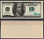 США 100 долларов - наклейка 1996 пластик UNC (пресс) 7196-2-3