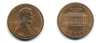 США 1 цент 1993 Авраам Линкольн KM 201b цинк плакированный медью 4364-244