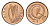 Ирландия 1/2 пенни 1975 мифологическая птица лира KM 19 бронза UNC 4690-256