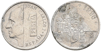 Испания 1 песета 1989 Хуан Карлос I (1975 - 2014) KM 832 алюминий 4154-522