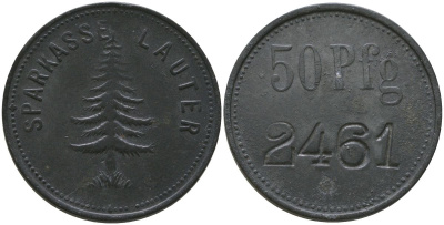 Лаутер (Саксония) 50 пфенингов ND Funck 280.2A цинк 4175-544