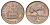 ЮАР 2 цента 1974 герб, антилопа гну KM 83 бронза UNC 4695-1037
