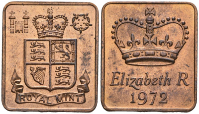 Великобритания жетон из набора погодовки 1972 UNC 4512-124