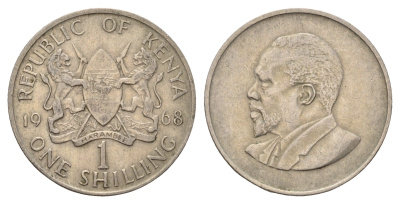 Кения 1 шиллинг 1968 Джомо Кениата KM 5 медно-никель 4703-643