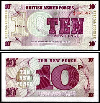 Великобритания 10 новых пенсов 1972 Pick M48 бумага UNC (пресс) 7203-92-2-1