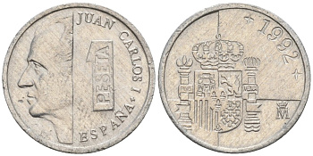 Испания 1 песета 1998 Хуан Карлос I (1975 - 2014) KM 832 алюминий 4154-518