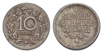 Фовинкель 10 пфеннигов 1918 Funck 564.5, Men18 32415.5 железо 4636-767