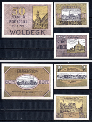 Вольдегк (Мекленбург-Стрелиц) набор из 3 нотгельдов ND 2193-20-3-1