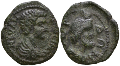 Римская Империя, Провинция Фракия, Сердика AE 198 - 217 Каракалла, бюст императора / бюст Сераписа Mouchmov 4832 бронза 1100-7-83