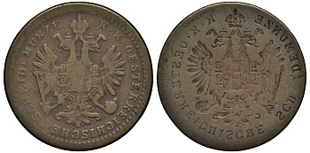 Австрия 1 крейцер ND инкузный брак монетного двора медь 413-4735