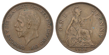 Великобритания 1 пенни 1928 Георг V (1910-1936) KM 838, Spink 4055 бронза 4661-716