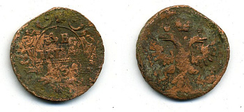 Россия деньга 1738 Анна Иоанновна (1730-1740) Биткин 365 медь 29-447